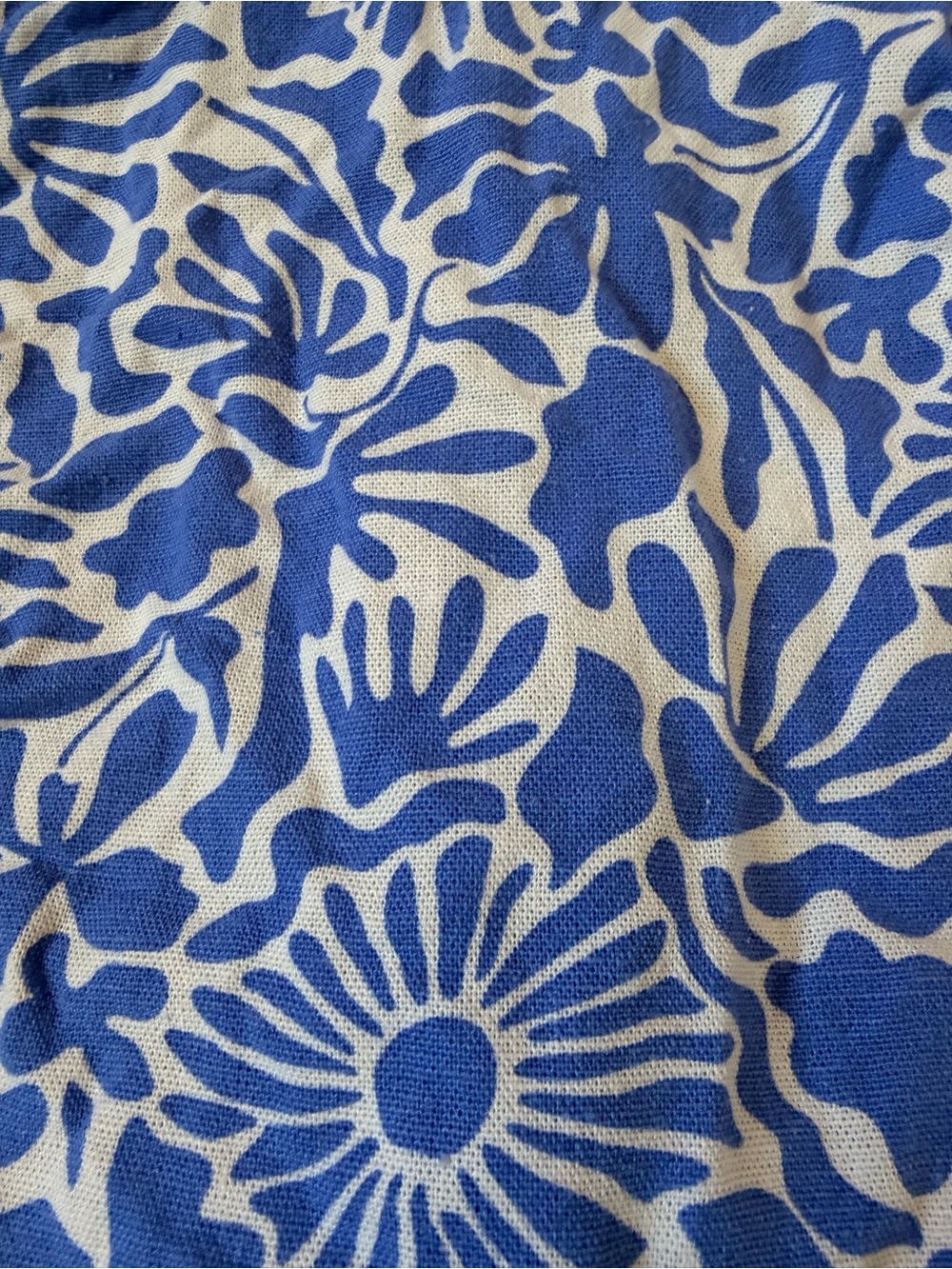Vince Camuto 3T Blue & White Floral Linen Blend Two-Piece Shirt & Skort Set - Picture 7 of 7